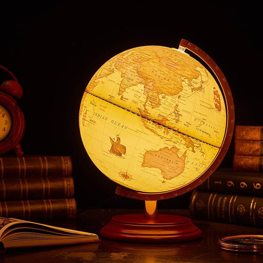 Amazon.co.jp: 光る地球儀 世界地図 インテリア地球儀